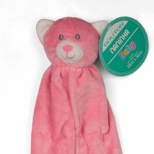 Naninha Microfibra Com Prendedor De Chupeta E Pelucia Rosa