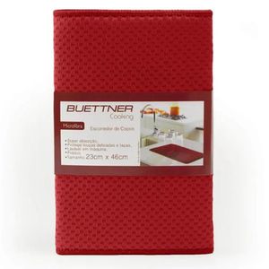 Escorredor Para Copos Buettner Liso Microfibra Vermelho