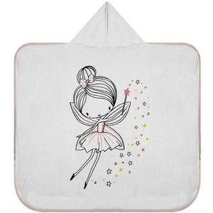 Toalha Baby C/ Capuz Tecebem Estampada Kinder Carlota Rosa