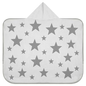 Toalha Baby C/ Capuz Tecebem Estampada Kinder Filipa Cinza