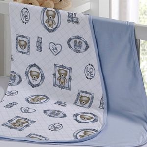 Cueiro Duplo Tecebem Baby Guilheme Malha Estampado Kinder Azul
