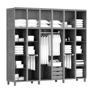 Guarda Roupa Grécia Casal Espelho 12 Portas 3 Gavetas