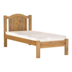 Cama Solteiro Flex Grécia Mel Madeira Maciça Pinus Cavazotto