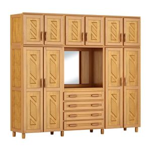 Guarda-roupa Grécia Capelinha Casal Mel Espelho 10 Portas