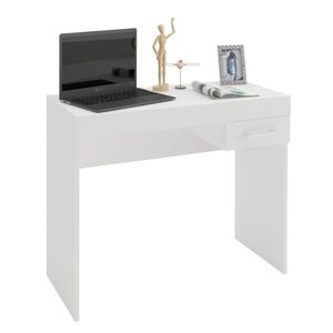 Escrivaninha P/ Notebook Cooler Branco Com 1 Gaveta Artely