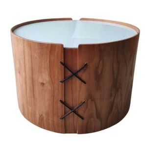 Mesa De Centro Redonda Isis Off White 80 Cm