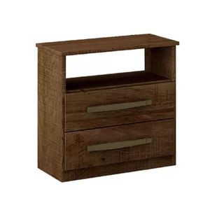 Mesa De Cabeceira Vênus 2 Gavetas 1 Nicho Sallêto Ipê