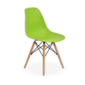 Kit Mesa Eiffel 120x80 Branca 4 Cadeiras Charles Eames Verde
