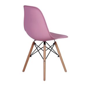 Kit Mesa Jantar Eiffel 80cm Branca 2 Cadeiras Charles Rosa