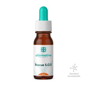 Floral De Bach Rescue Sos 30ml Gotas - Sem álcool