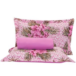 Jogo Cama Munique Floral Púrpura Queen 03 Peças 120 Fios