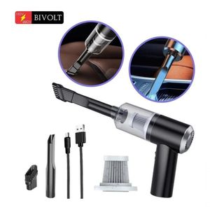 Aspirador De Po Vertical Portatil Bivolt Usb Recarregável Automotivo Cor Preto Bivolt
