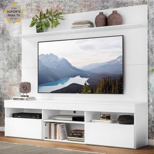 Rack com Painel e Suporte TV 65'' com Prateleira Madri
