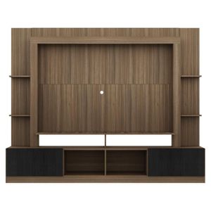 Rack Estante com Painel Tv 65 e 2 Portas Oslo Madeirado