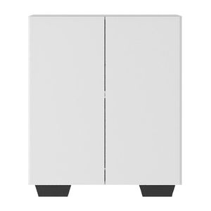 Armário Lavanderia Com 2 Portas Multimóveis Branco/preto