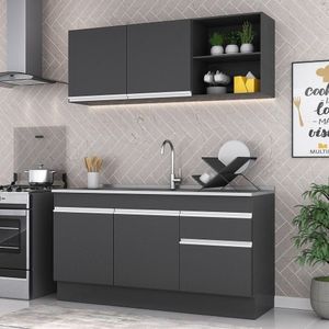 Armário De Cozinha Compacta Mp2114.898 Preto/branco