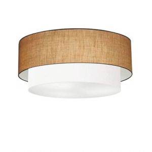Plafon Duplo Cilíndrico Md-3024 60x50cm Bivolt Palha Branco