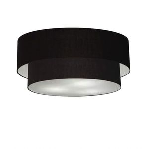 Plafon Duplo Cilíndrico Md-3024 Tecido 60x50cm Bivolt Preto