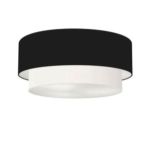 Plafon Duplo Cilíndrico Md-3024 60x50cm Bivolt Preto Branco