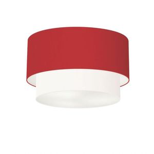 Plafon Duplo Cilíndrico Md-3045 40x35cm Bivolt Bordo Branco
