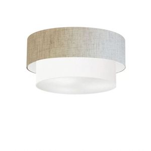 Plafon Duplo Cilíndrico Md-3062 45x40cm Bivolt Bege Branco
