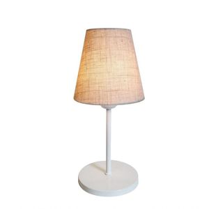 Abajur Cabeceira para Quarto Cone Md-2005 Bivolt Branco Bege