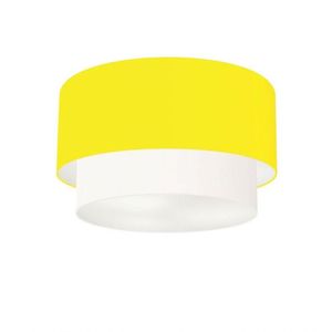 Plafon Duplo Cilíndrico Md-3045 40x35 Bivolt Amarelo Branco