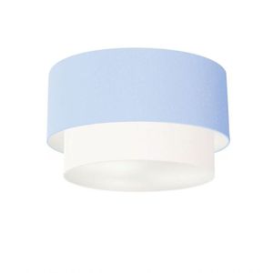 Plafon Duplo Cilíndrico Md-3045 40x35cm Bivolt Azul Branco