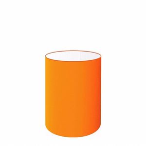 Cúpula Abajur e Luminária Tecido Cilíndrica 13x30cm Laranja