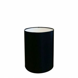 Cúpula Abajur e Luminária em Tecido Cilíndrica 13x30cm Preto