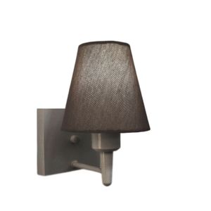 Arandela Quadrada Md-2034 Cinza Cúpula Cone Cinza Escuro