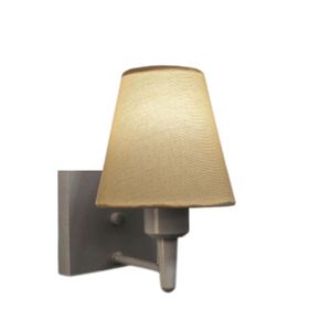 Arandela Quadrada Md-2034 Cinza Cúpula Cone Algodão Crú