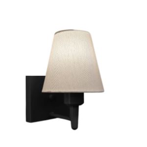 Arandela Quadrada Md-2034 Preto Cúpula Cone Branco