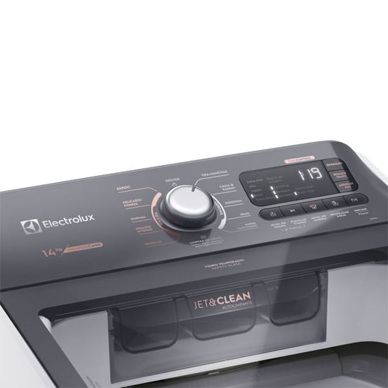 Máquina de Lavar 14kg Electrolux Premium Care com Cesto Inox, Jet&clean e Time  Control (LEC14) 220V