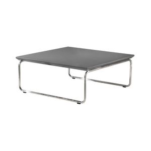Mesa de Centro Kairos Pé Cromado Bisart Decor Laca Concreto