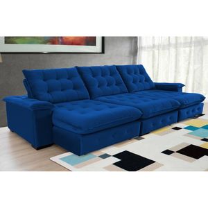 Sofá Coliseu Super Pillow 3,70m azul