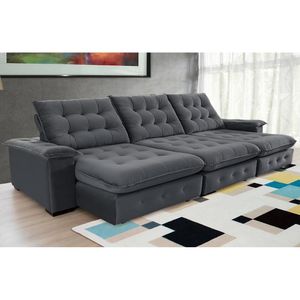 Sofá Coliseu Super Pillow 3,70m chumbo