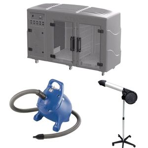Kit Pet Shop Máquina De Secar + Secador 5000 Black E Soprador Rx Azul Kyklon - 220v