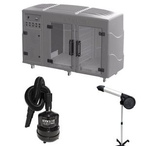Kit Pet Shop Máquina De Secar + Secador 5000 E Soprador Maxx Kyklon Black - 110v