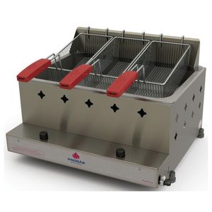 Fritadeira Profissional A Gás Progás Inox 1 Cuba 10 Litros Pr-30g