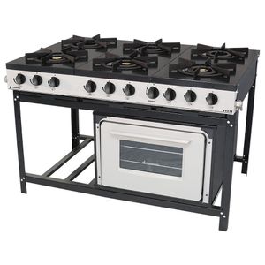 Fogão Profissional 6 Bocas Venâncio Linha Bravo Com Forno Br6bf