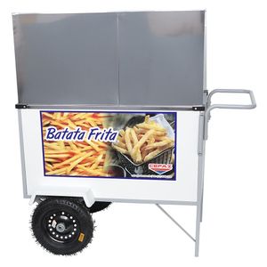 Carrinho Batata Frita Cefaz Branco Com Toldo Bl40p-t