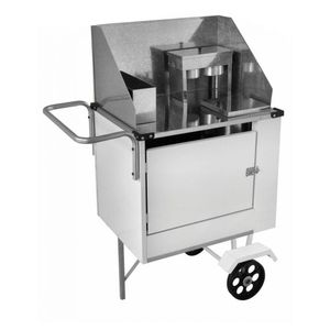 Carrinho De Hot Dog Cefaz Econômico Branco Simples Rodas Maciças Bec03m