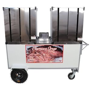 Carrinho Churrasco Grego Cefaz Duplo 2 Espetos Bl38p-gs