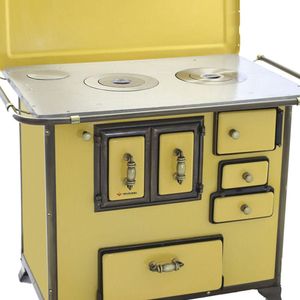 Fogão A Lenha Barroco Gabinete Venâncio 03 Amarelo 3bgetam