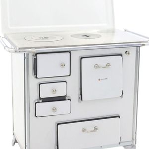 Fogão A Lenha Tradicional 02 Venâncio Gabinete Com Tampa Branco 2gdtbr
