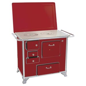 Fogão A Lenha Venâncio 01 Gabinete Com Tampa Vermelho Intenso 1gdtvr