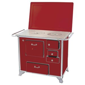 Fogão A Lenha Venâncio 01 Gabinete Com Tampa Vermelho Intenso 1getvr