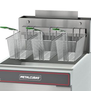 Fritadeira Industrial A Gás 3 Cestos Metalcubas 45 Litros Fog3c