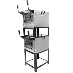 Forno Roma Venâncio 80 Cm De Lastro A Gás Duplo Inox Com Pedra Refratária Firid80